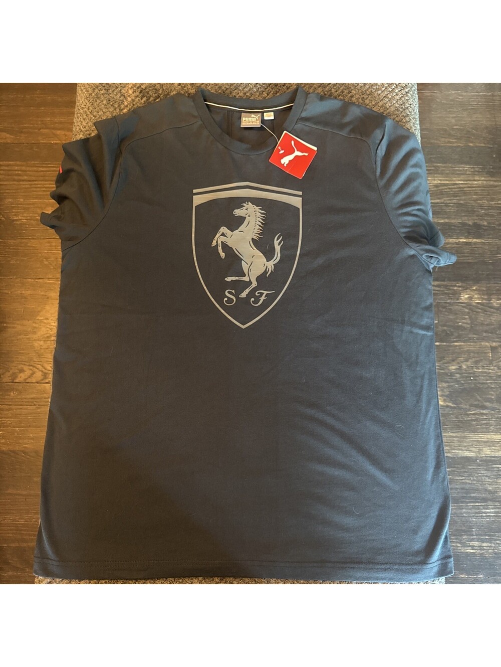 Puma Scuderia Ferrari Shield Logo T-Shirt Men’s XXL Black NWT Formula 1 F1